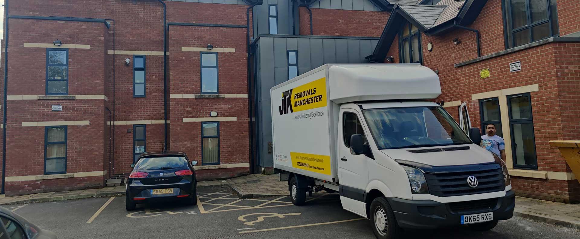 JTK Removals van on a local Manchester job