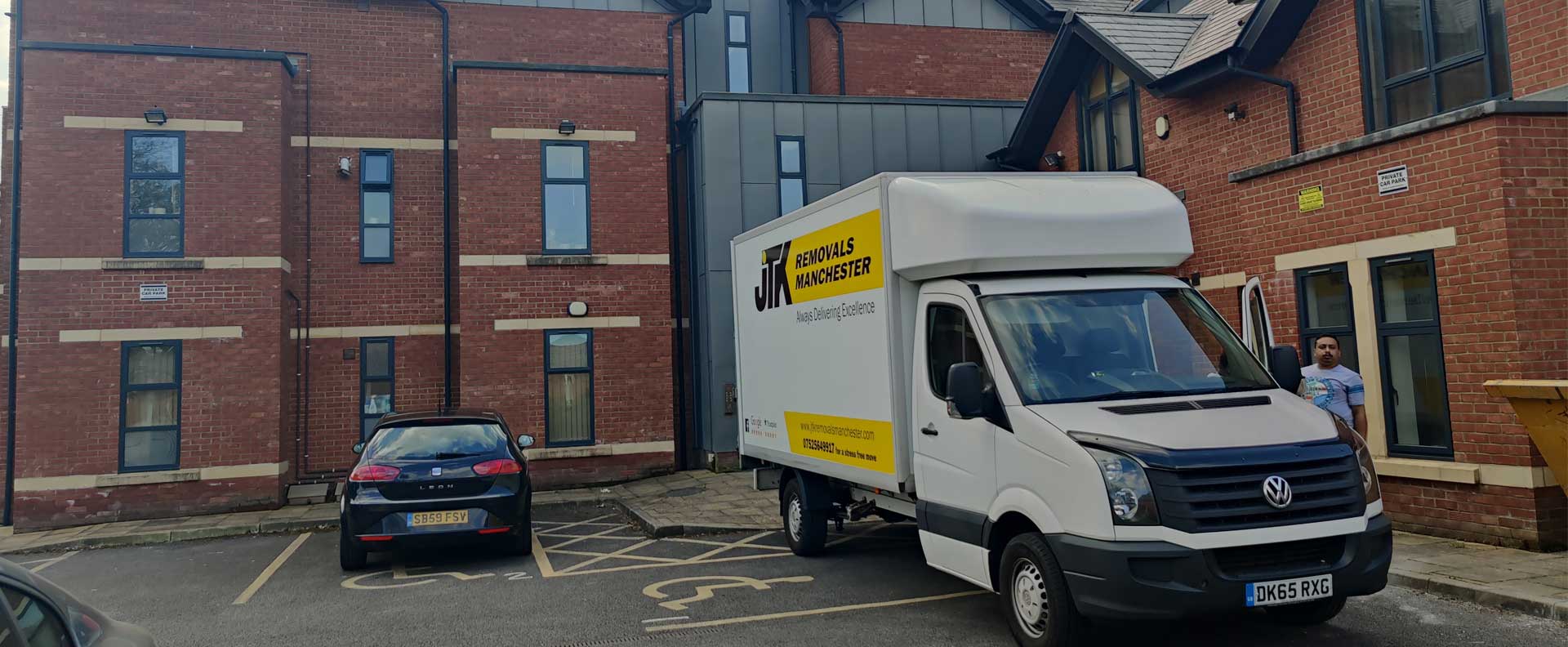 JTK Removals van on a local Manchester job